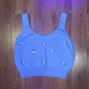 🦋3 for $20🦋 Floral Sweater Tank Top- L